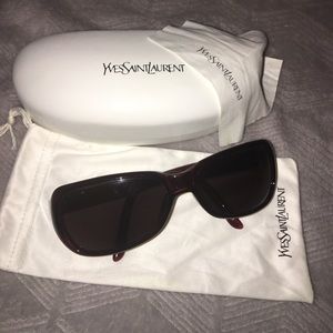 Authentic YSL Plum Sunglasses